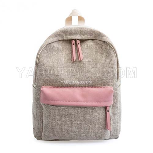 Linen Backpack School