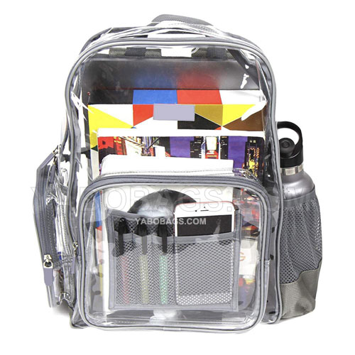 clear bag pvc school backpack