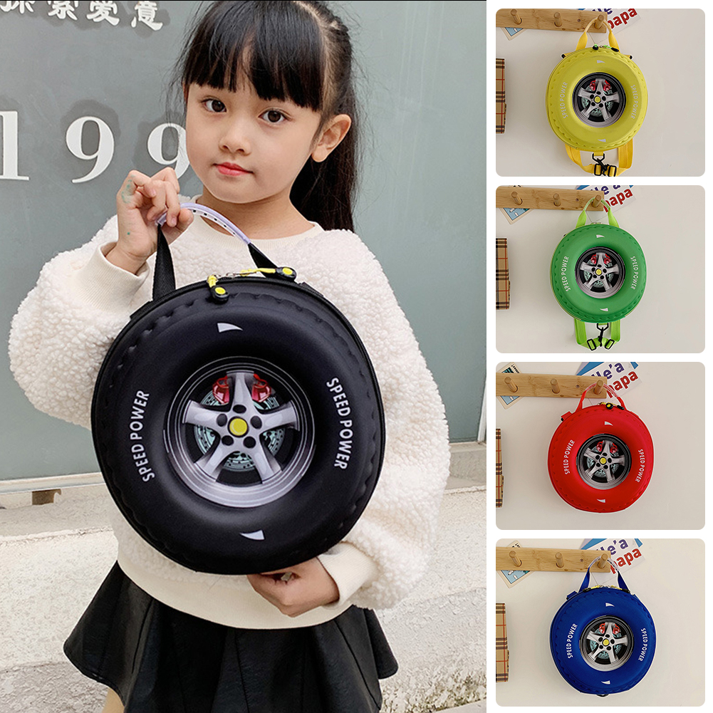 Cartoon Car Tyre Children Backpack